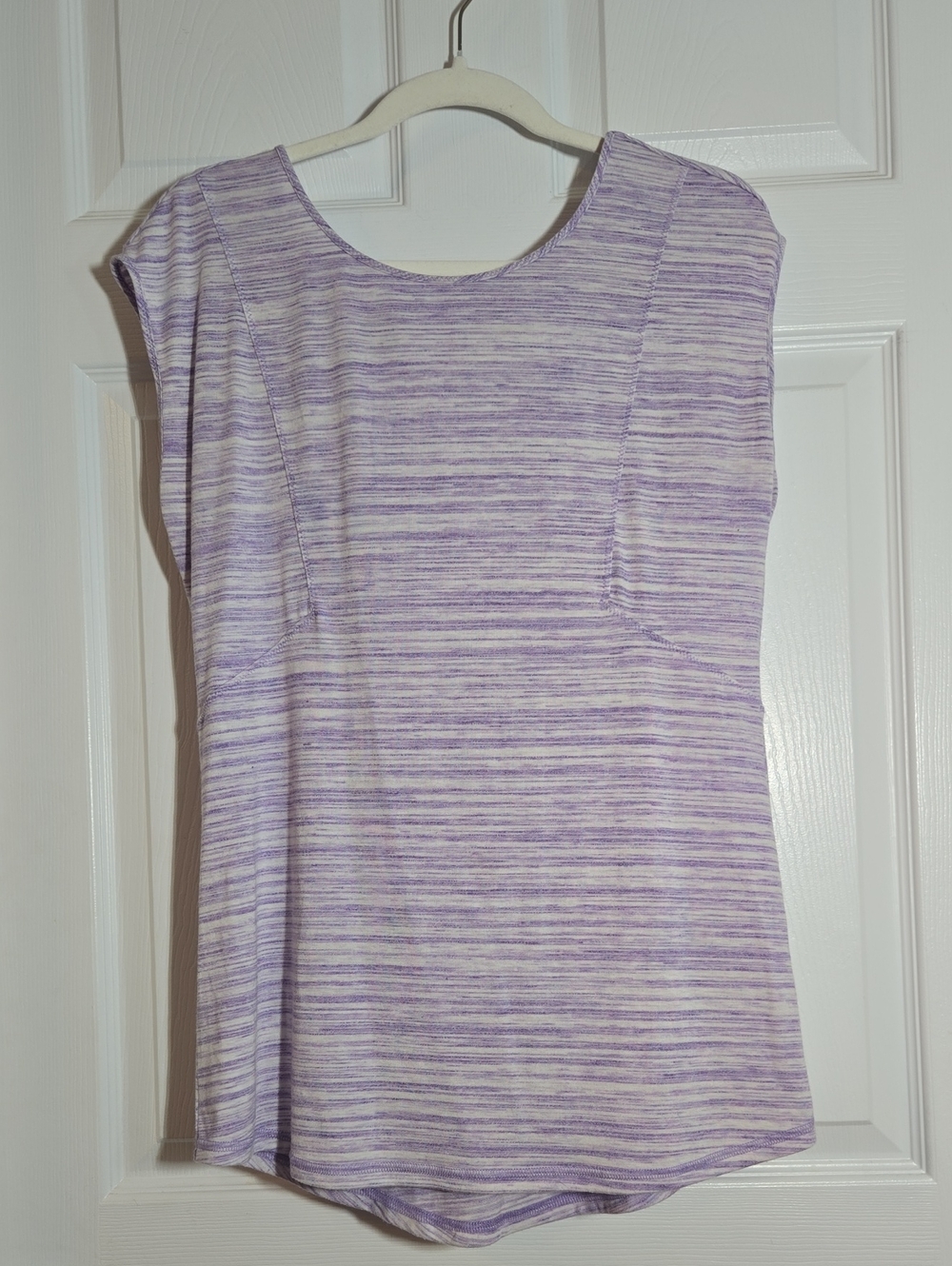 Zella Lavender Stripe Sleeveless Tunic Size Medium Top